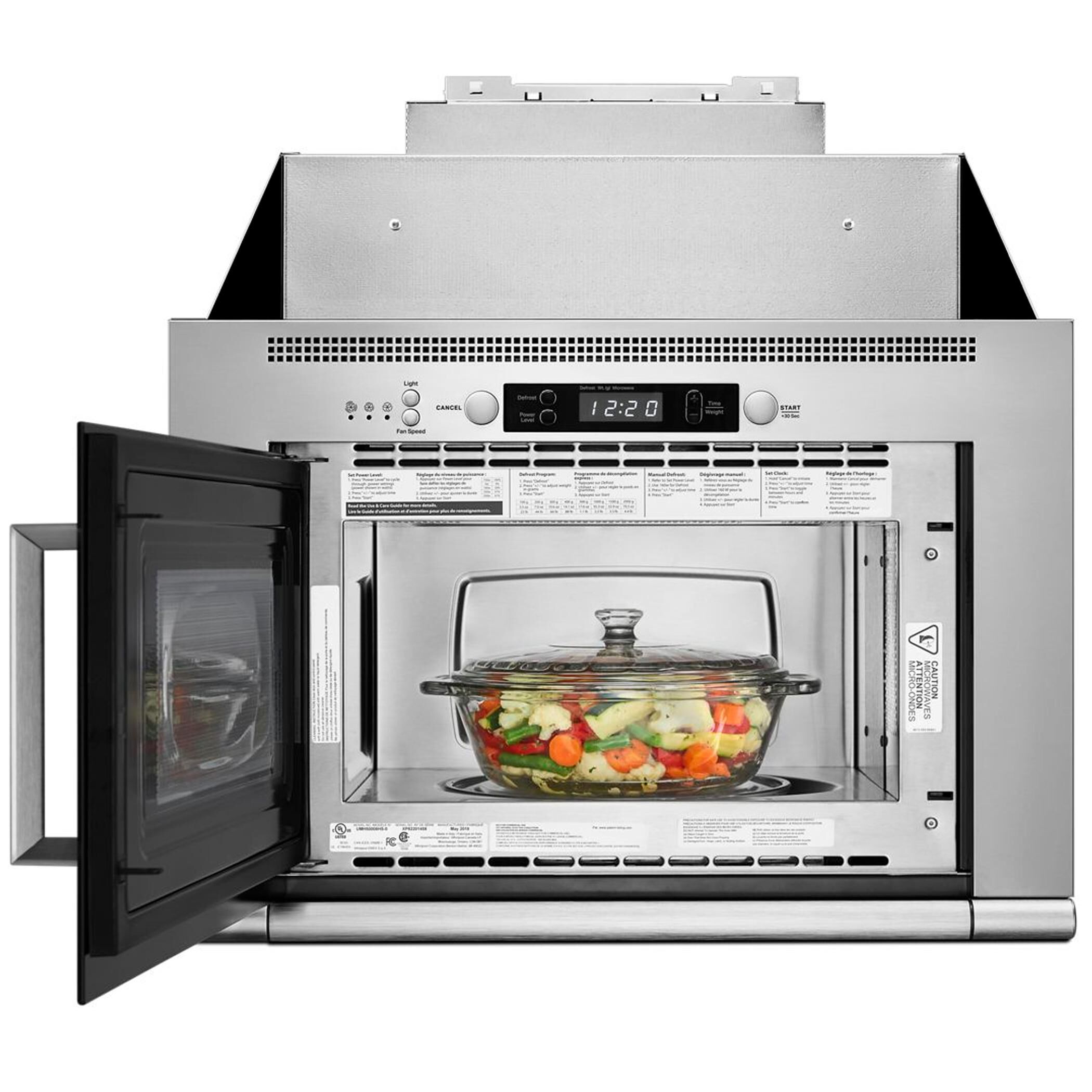 Whirlpool range hood microwave combo discount