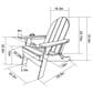 Hearth and Haven 34" Outdoor Folding Adirondack Chair with Cup Holder in Gray, , large