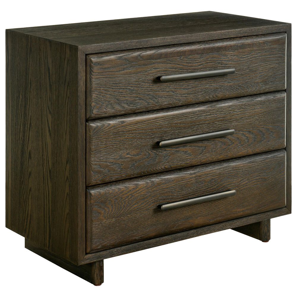 Furniture Worldwide Modern 3-Drawer Nightstand in Sable with Outlets and USB Ports, , large