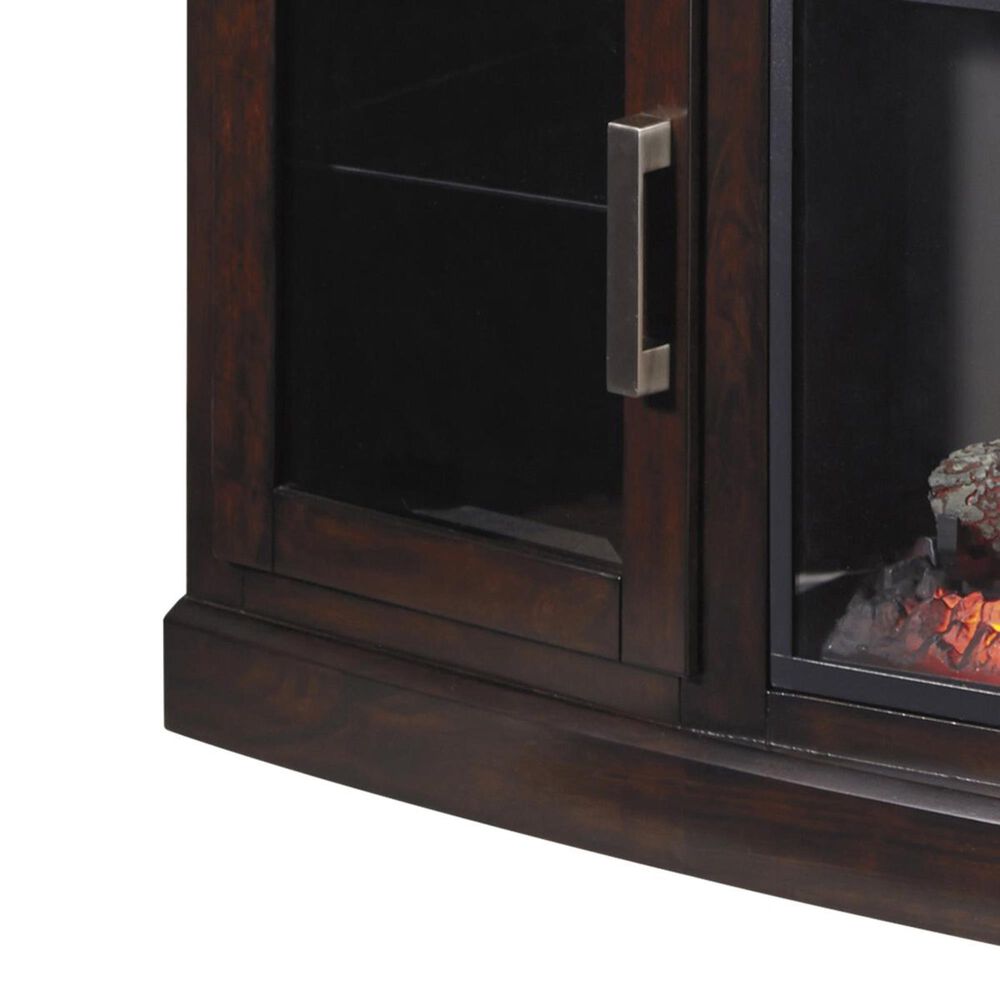 Signature Design By Ashley Chanceen Medium Tv Stand And Fireplace Insert In Dark Brown Nebraska Furniture Mart Ashley Chanceen Medium Tv Stand, Chanceen 60 Tv Stand With Electric Fireplace