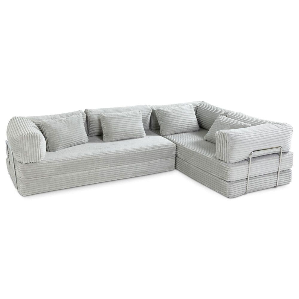 Jaxx Unsofa 2-Piece Modular Right Facing L-Shaped Sectional in Light Grey, , large