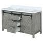 Lexora Home Marsyas 60" Double Bathroom Vanity in Ash Grey with White Quartz Top and Rectangular Sinks, , large