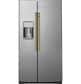 Cafe CAFE REFRIGERATION HANDLE KIT - BRUSHED BRASS, , large