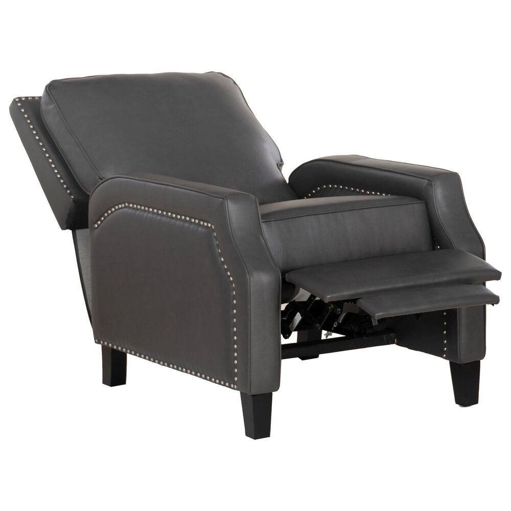 Linon Home Decor Portico Push Back Recliner in Gray, , large
