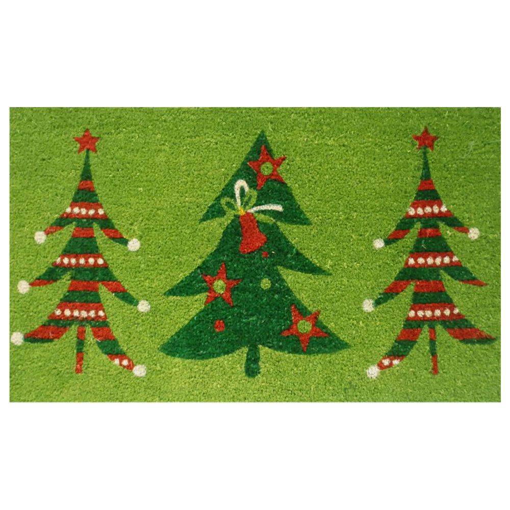 Callaway Christmas Trio 1"5" x 2"5" Green Door Mat, , large