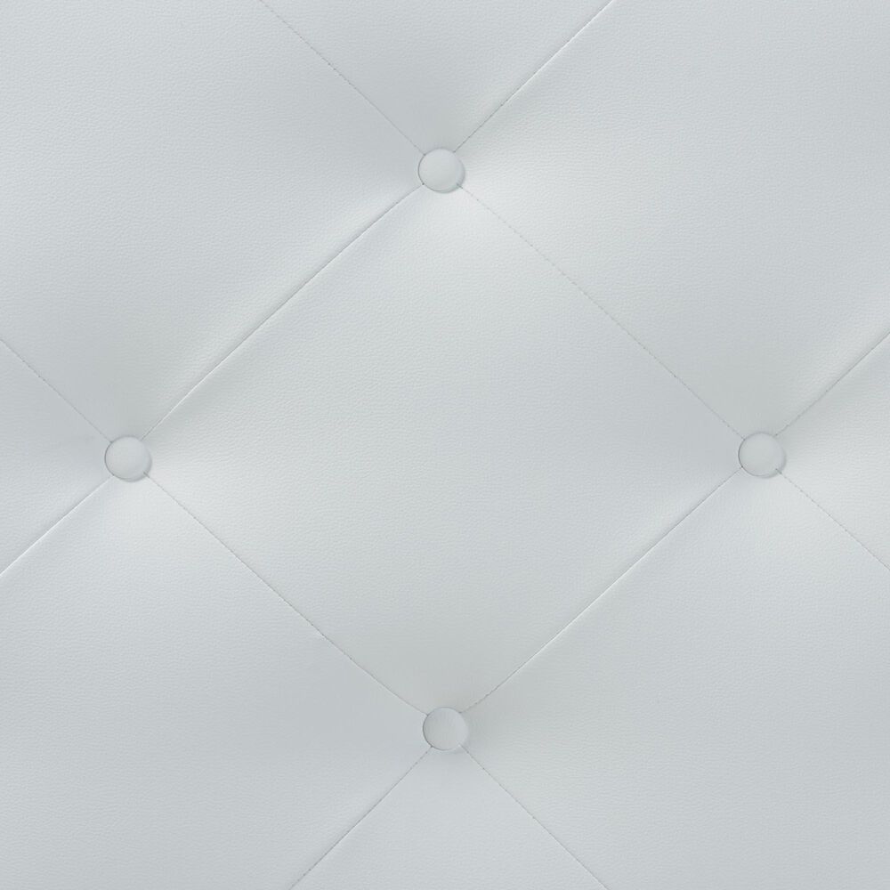 Baxton Studio Baltimore Full Upholstered Panel Headboard in White, , large