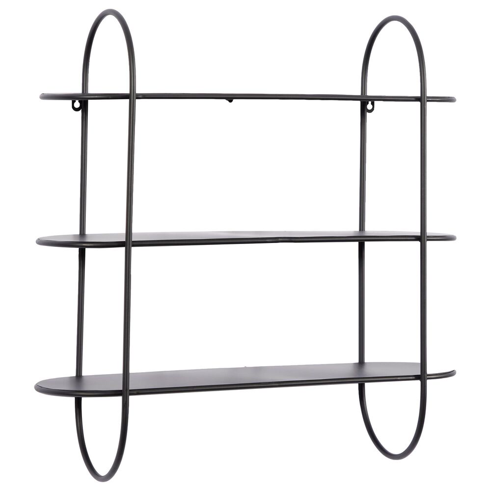 Maple and Jade 28" x 28" Wall Shelf in Black, , large