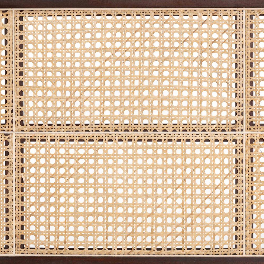 Baxton Studio Lainer Queen Panel Headboard in Dark Brown and Natural Brown, , large