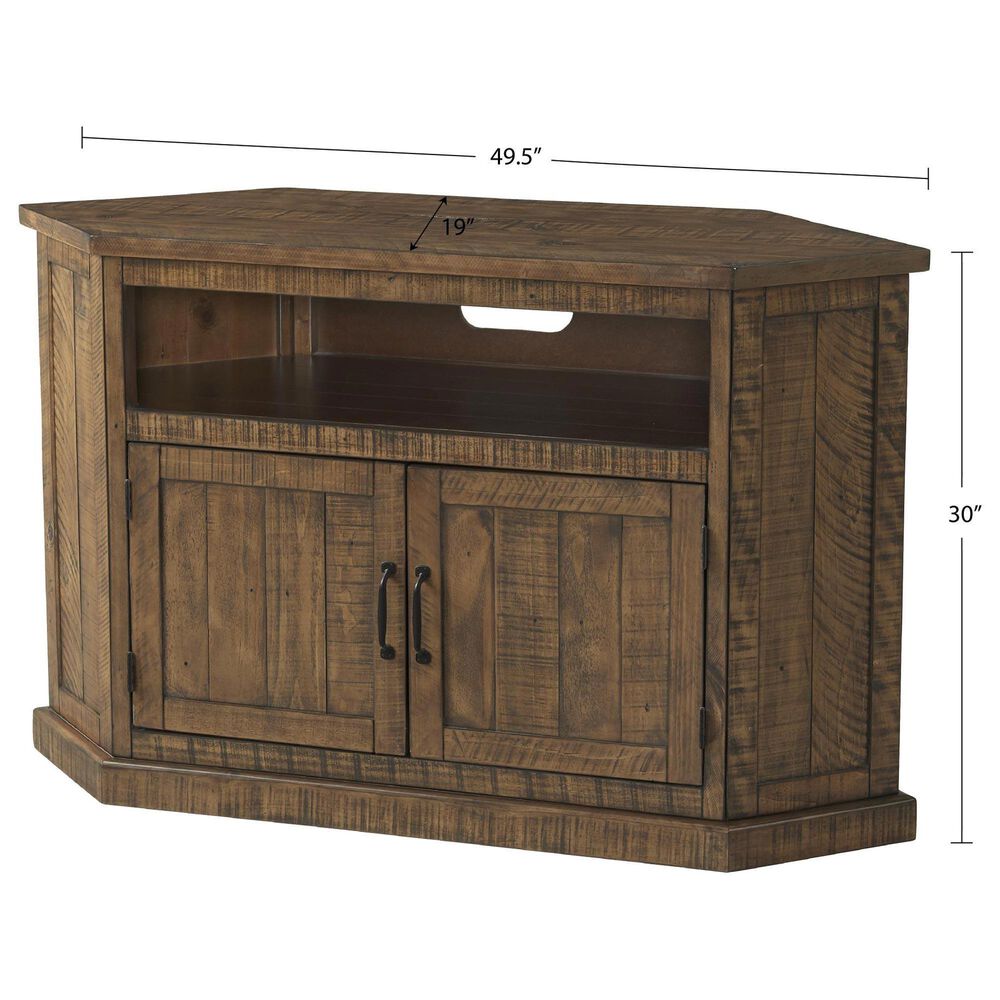 Forma &amp; Co Rustic Corner 30" Corner TV Stand in Espresso, , large