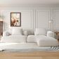 Hearth and Haven 2-Piece Right Facing L-Shaped Sectional Sofa with Pillow Back Cushions in White, , large