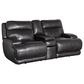 Simon Li Power Reclining Loveseat with Console in Charcoal, , large