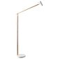 Adesso Crane LED Floor Lamp in Natural Ash Wood and White, , large