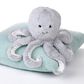 Lambs and Ivy Ocean Blue Plush Gray Octopus Stuffed Animal in Gray, , large