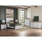 Ashley Savonport 4 Piece Full Storage Bedroom Set in White and Brown, , large