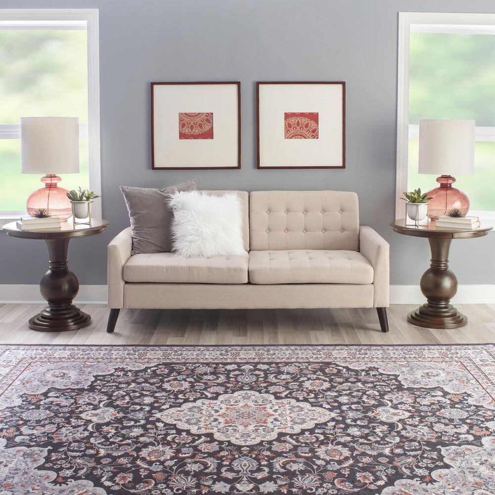 Linon Home Decor Amelia Round Accent End Table in Espresso, , large