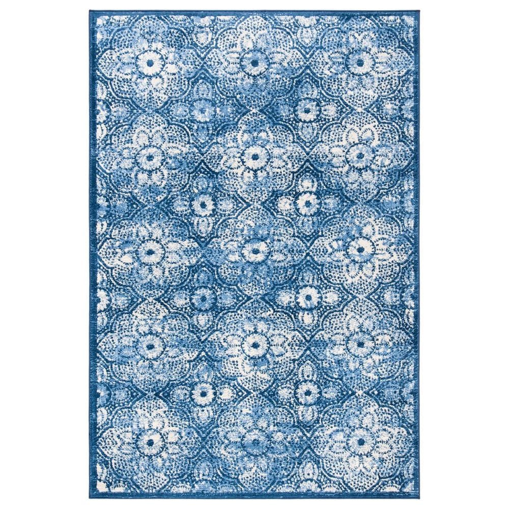 Safavieh Martha Stewart 4" x 6" Navy and Creme Area Rug, , large