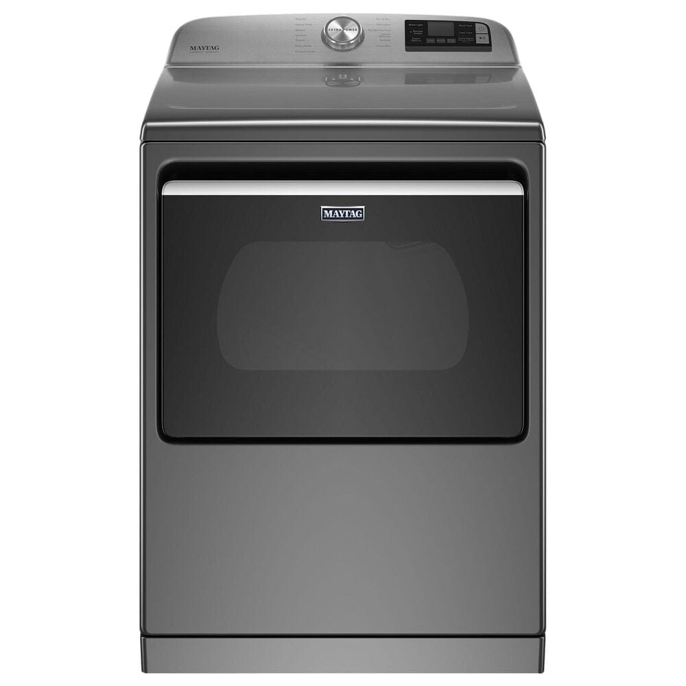 Maytag 5.2 Cu. Ft. Top Load Washer and 7.4 Cu. Ft. Electric Dryer Laundry Pair in Metallic Slate, , large