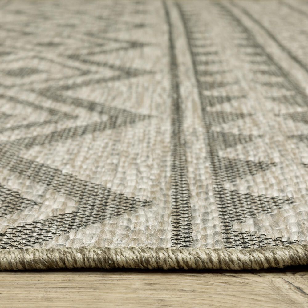 Oriental Weavers Tortuga TR03A 1&#39;10&quot; x 7&#39;6&quot; Beige and Black Runner, , large