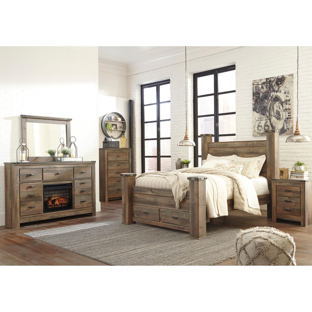 Ashley Trinell 5 Drawer Chest in Brown, , large