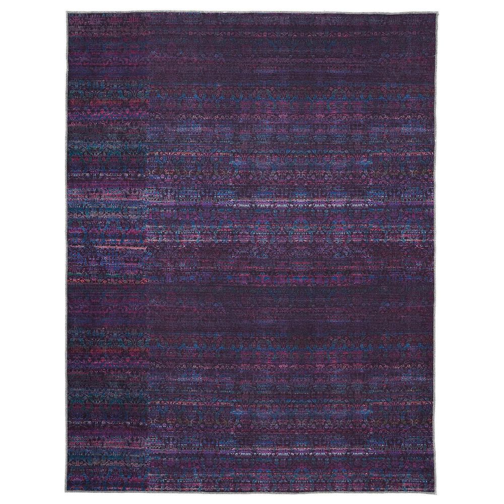 Feizy Voss 7"10" x 9"10" Black and Multicolor Area Rug, , large