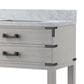 Lexora Home Norwalk 84" Double Bathroom Vanity in White Oak with White Carrara Marble Top  and Rectangle Sink, , large