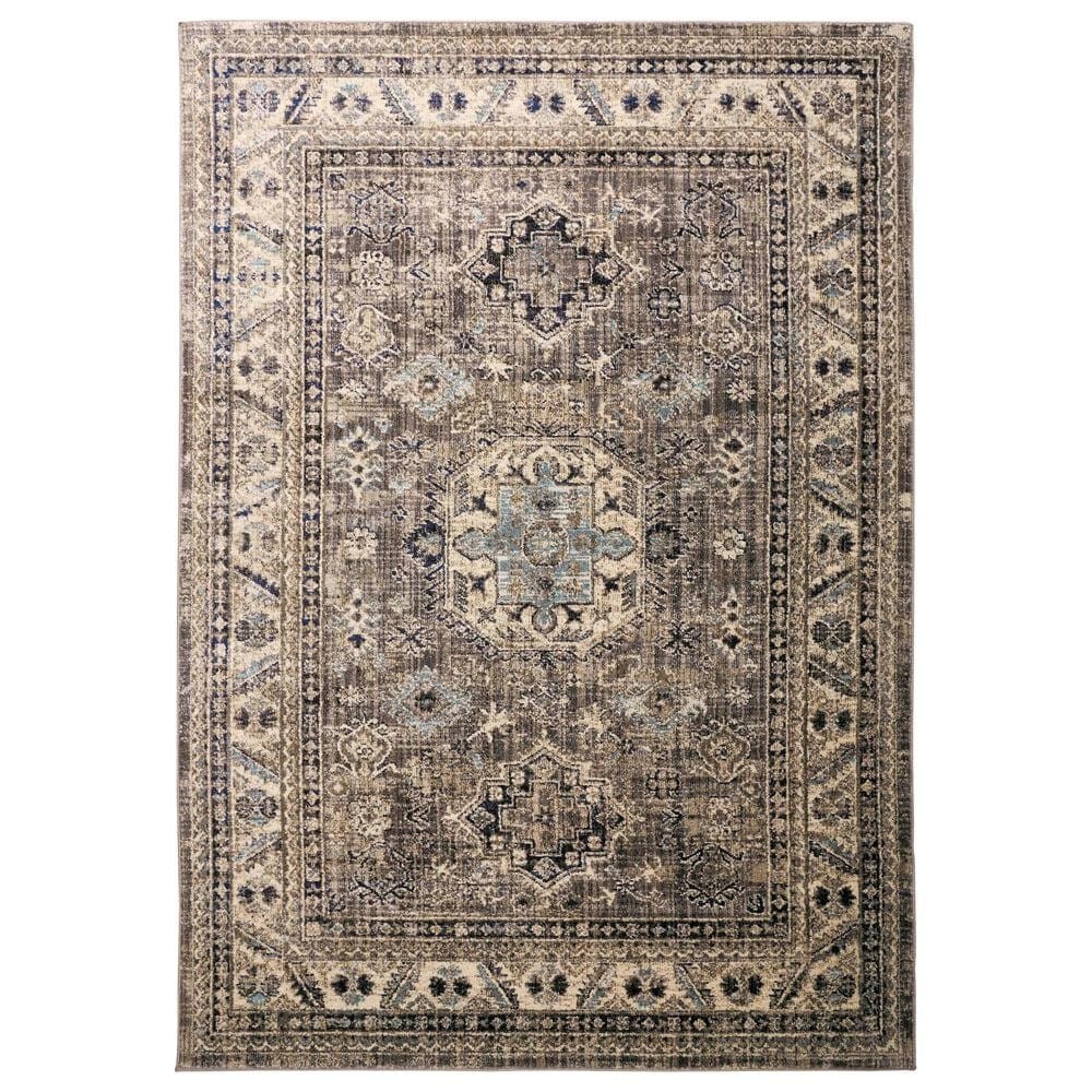 Feizy Rugs Bellini 2' x 3' Gray and Blue Area Rug, , large