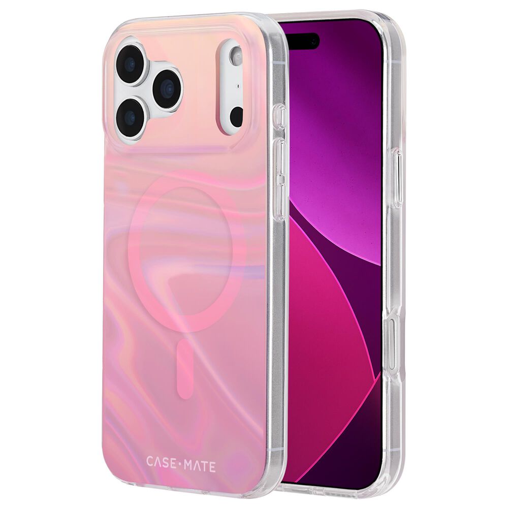 Case-Mate Peach Bubble MagSafe Case for iPhone 17 Pro Max in Peach Iridescent, , large
