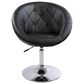 Impressions Vanity Antoinette Tufted Vanity Chair with Black Seat in Stainless Steel, , large
