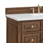 James Martin Vanities Lorelai 48" Single Vanity in Mid-Century Walnut with 3 cm White Zeus Quartz Top, , large