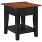 Crystal City Joplin End Table in Walnut and Ebony, , large