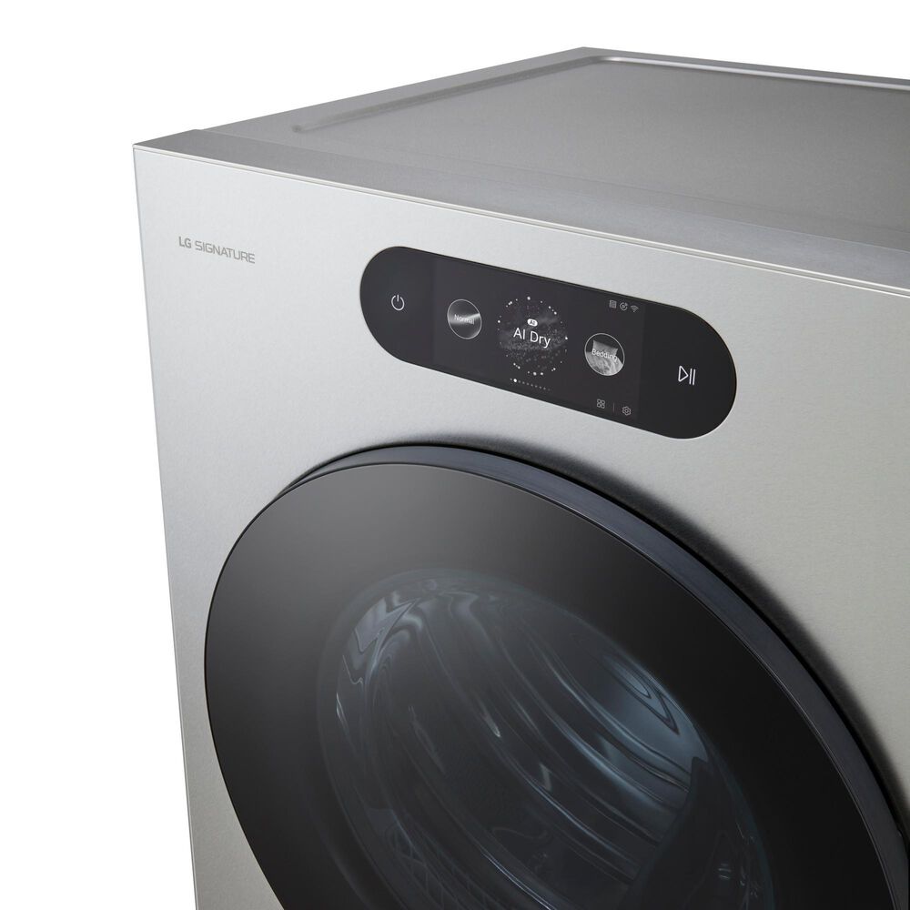 LG 9.0 Cu. Ft. Gas Front Load Dryer in Brushed Platinum Steel, , large