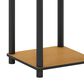 HOMLUX 2-Tier Turn-N-Tube End Table in Light Cherry and Black, , large