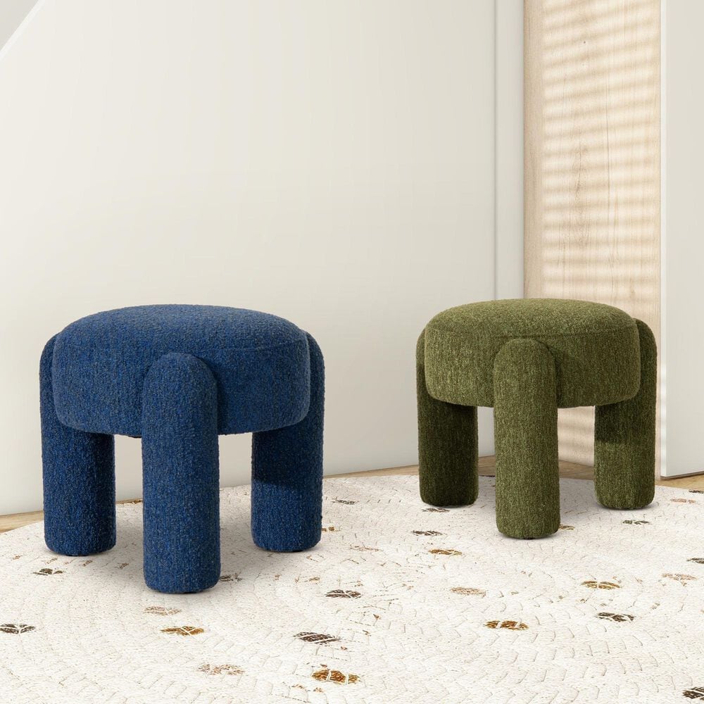 Jennifer Taylor Home Hugo Upholstered Ottoman in Moss Green, , large