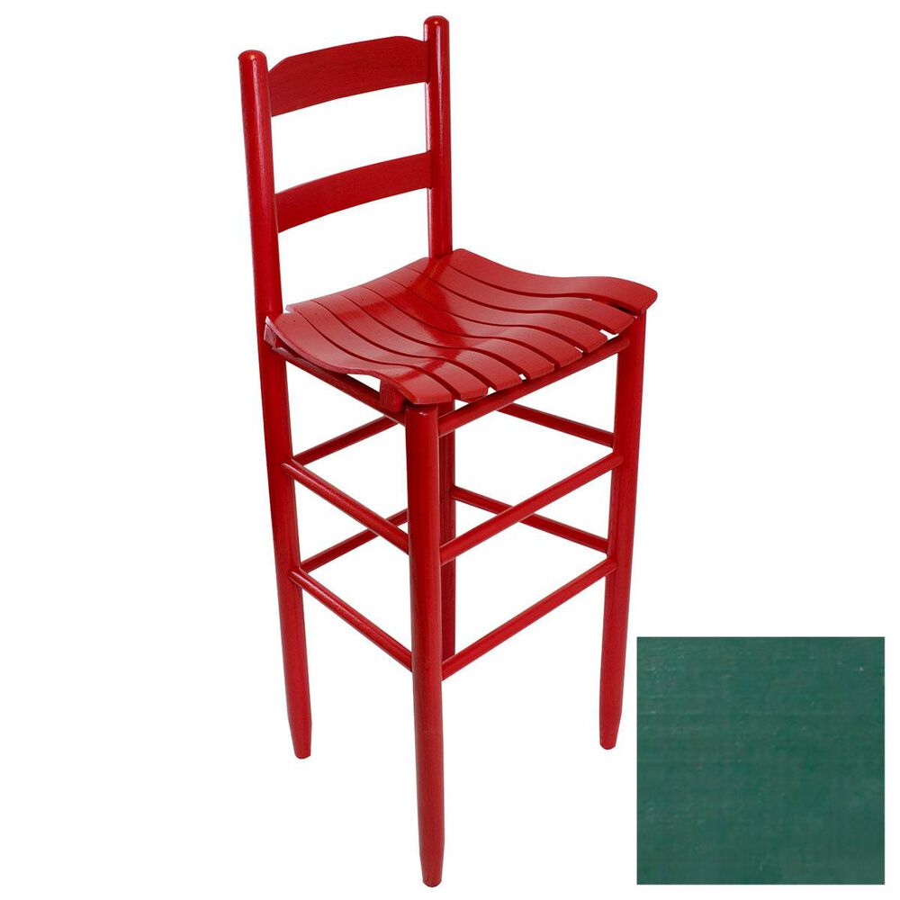 Lakeside Beach Mountain Ladderback Barstool in Green, , large