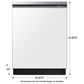 Samsung Bespoke Bespoke Smart 24" Dishwasher with StormWash+ in White Glass, , large
