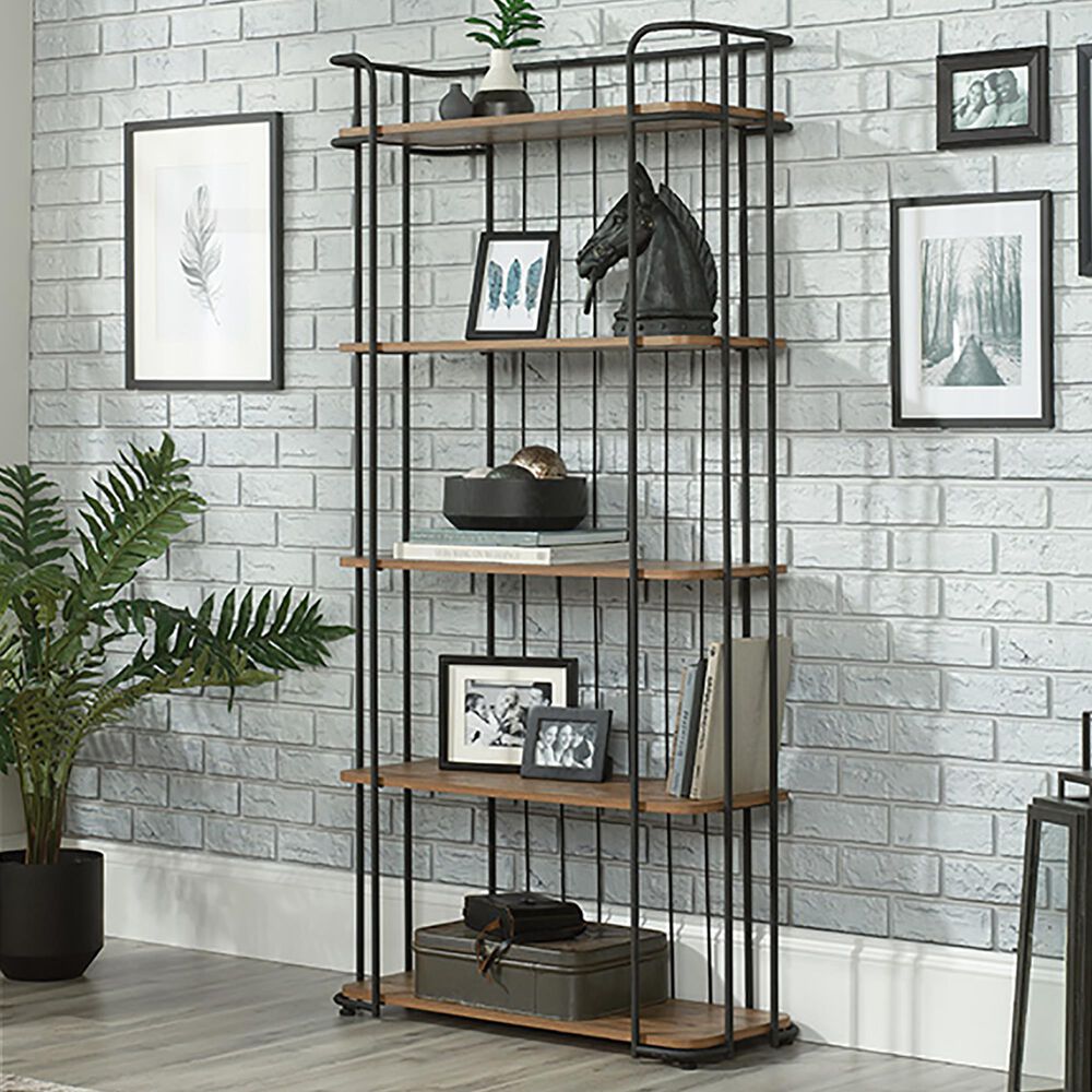 Sauder Station House Bookcase in Etched Oak, , large