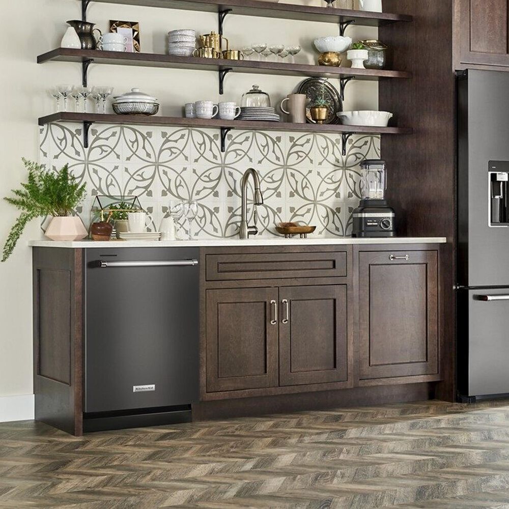 KitchenAid 24&quot; Built-In Bar Handle Dishwasher with FreeFlex 3rd Rack and Top Control in Black Stainless Steel, , large
