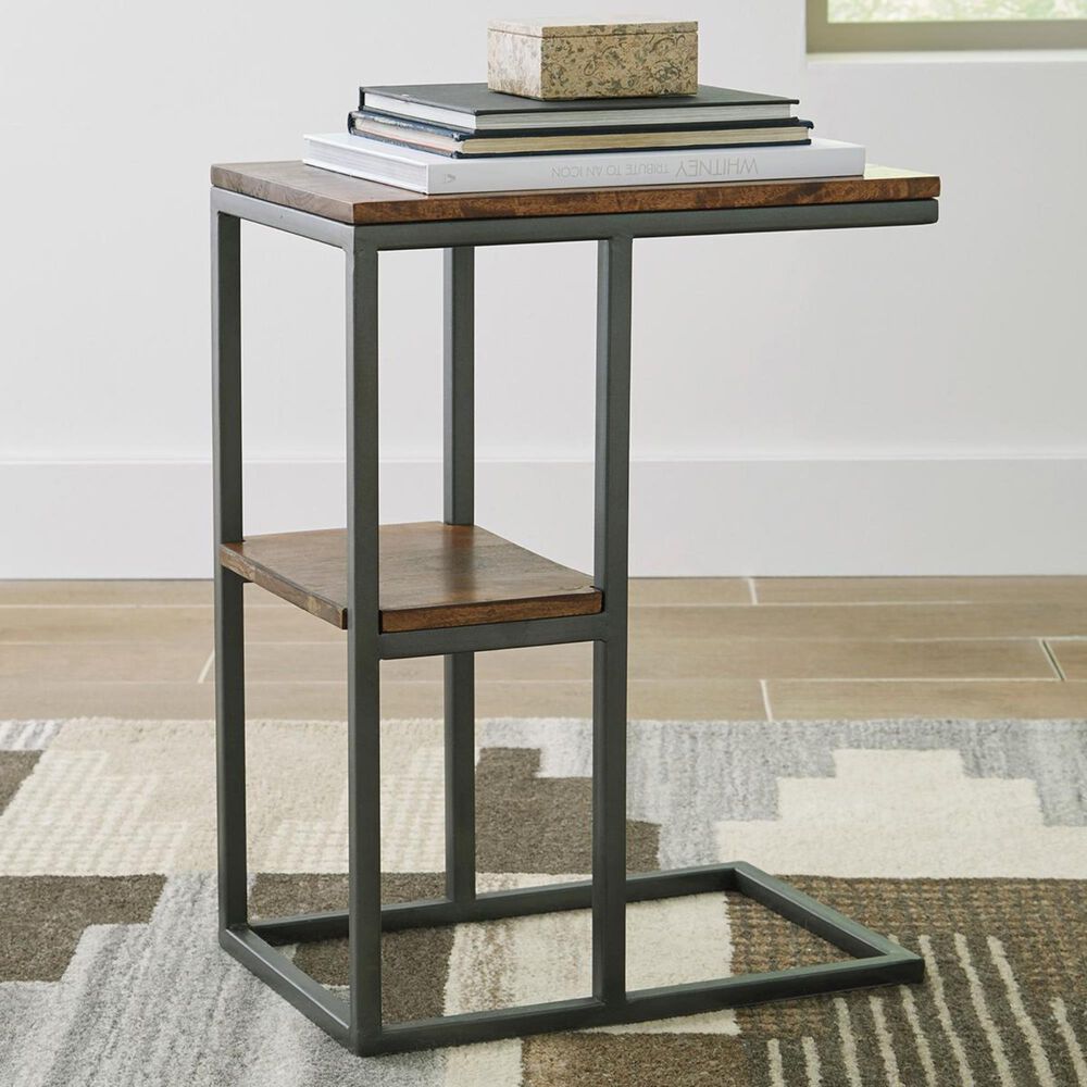 Signature Design by Ashley Forestmin Accent Table in Natural and Black, , large