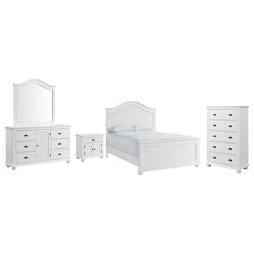 Mayberry Hill 5 Piece Full Bed Set in White, , large