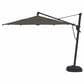 Garden Party Starlux AKZ Plus 11" Octagon Cantilever Umbrella with Black Base in Latitude Gray, , large