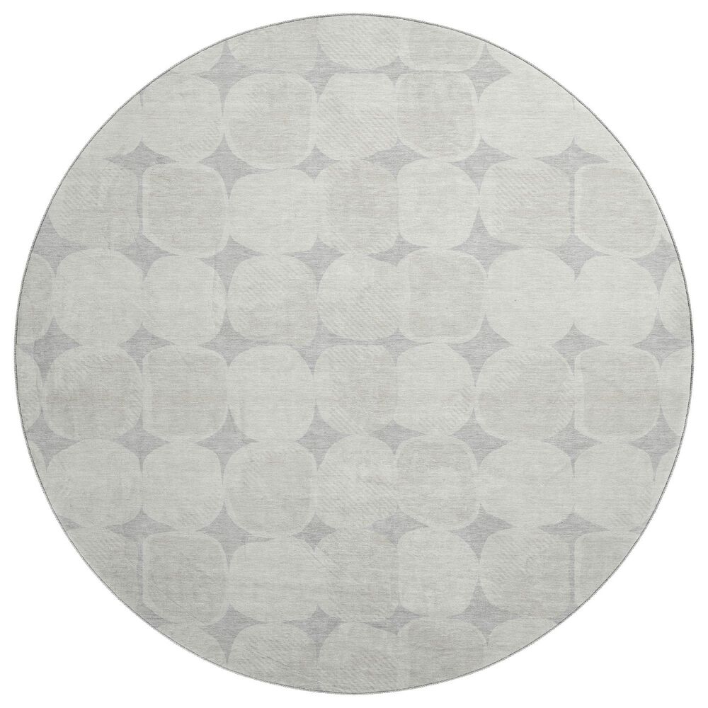 Dalyn Rug Company The Reserve TR16 Gray 8" Round Indoor/Outdoor Area Rug, , large