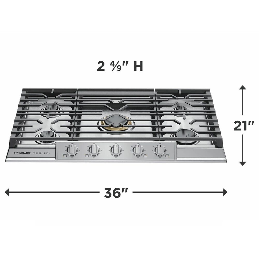 Frigidaire Professional Professional 2-Piece Kitchen Package with 30" Microwave Combination Wall Oven and 36" Gas Cooktop in Stainless Steel, , large