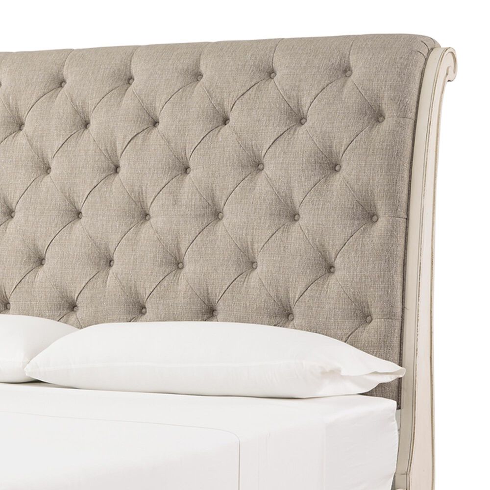 Ashley Realyn King Sleigh Bed in Chipped White, , large