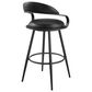 Armen Living Gardenia Swivel Counter Stool in Black, , large