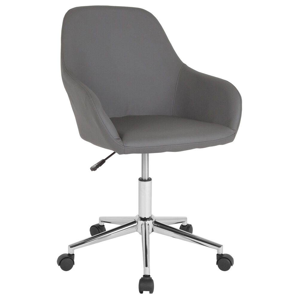 Flash Furniture Cortana Home/Office Chair in Gray LeatherSoft, , large