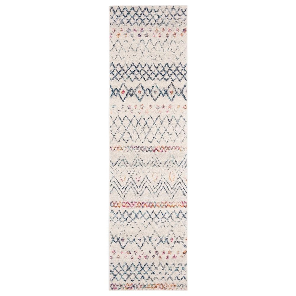 Safavieh Madison MAD798B 2"3" x 10" Ivory and Navy Runner, , large