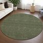 Dalyn Rug Company Soft Essentials Solid Olive 8" Round Area Rug, , large
