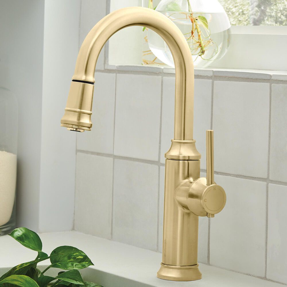 Blanco Empressa Pull-Down Bar Faucet 1.5 GPM in Satin Gold, , large