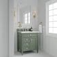 James Martin Vanities Brittany 30" Single Bathroom Vanity in Smokey Celadon with 3 cm Ethereal Noctis Quartz Top and Rectangular Sink, , large
