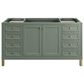 James Martin Vanities Chicago 60" Single Bathroom Vanity in Smokey Celadon with 3 cm Eternal Jasmine Pearl Quartz Top, Rectangular Sink and FreePower Wireless Charger, , large